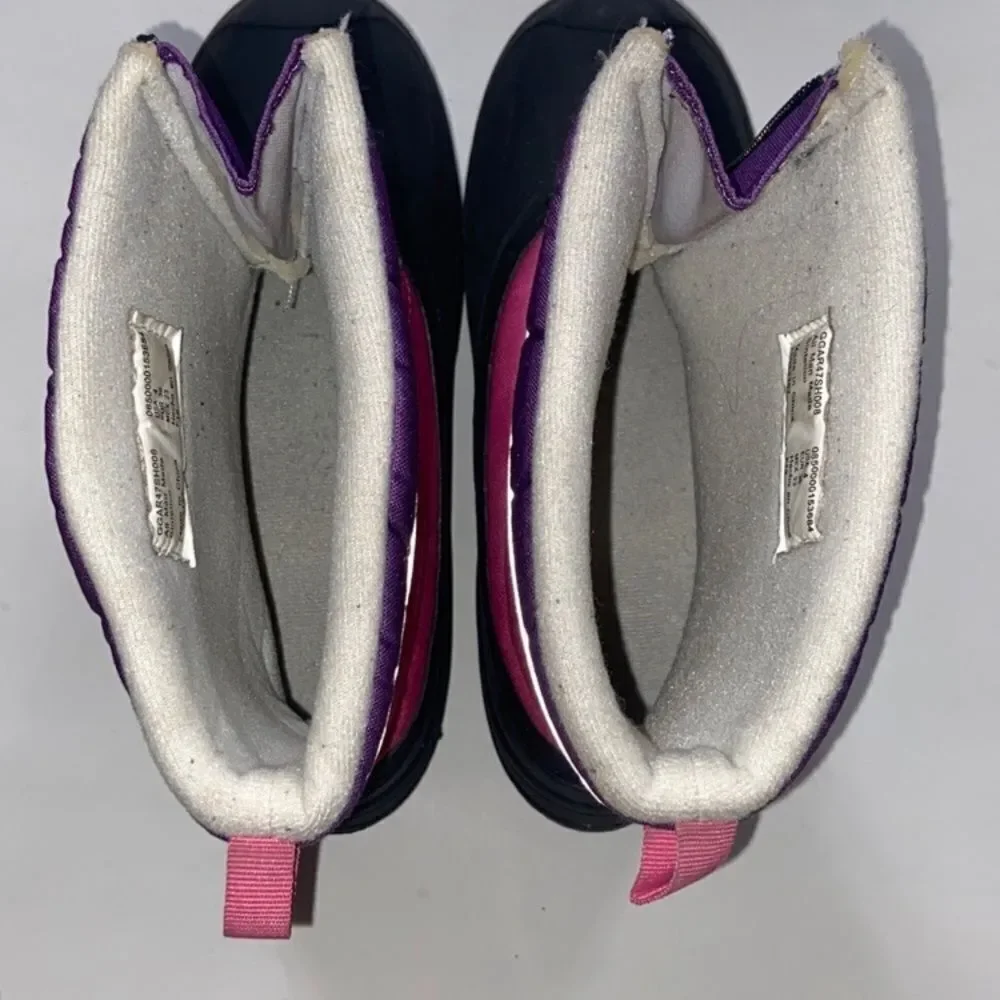 🥰Arctic Shield Vibrant Kids' Pink and Purple Snow Boots Size 4